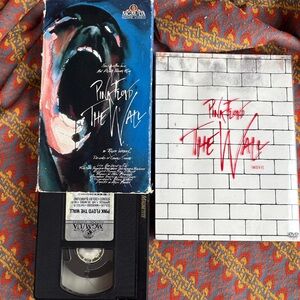 Pink Floyd The Wall VHS & DVD Set in White, Blue, Red and Black Artwork